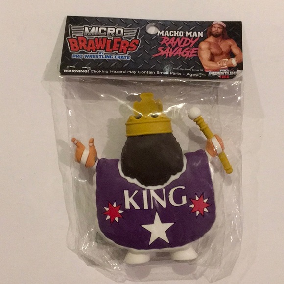 Macho Man Randy Savage. Macho King Pro Wrestling Crate Micro Brawler. Mini Fig.